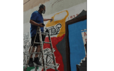 Σε εξέλιξη το graffiti με θέμα την καταπολέμηση της έμφυλης βίας σε κεντρικό σημείο της Δράμας